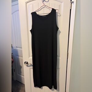 Elegant Black Sleeveless Slip Dress XL